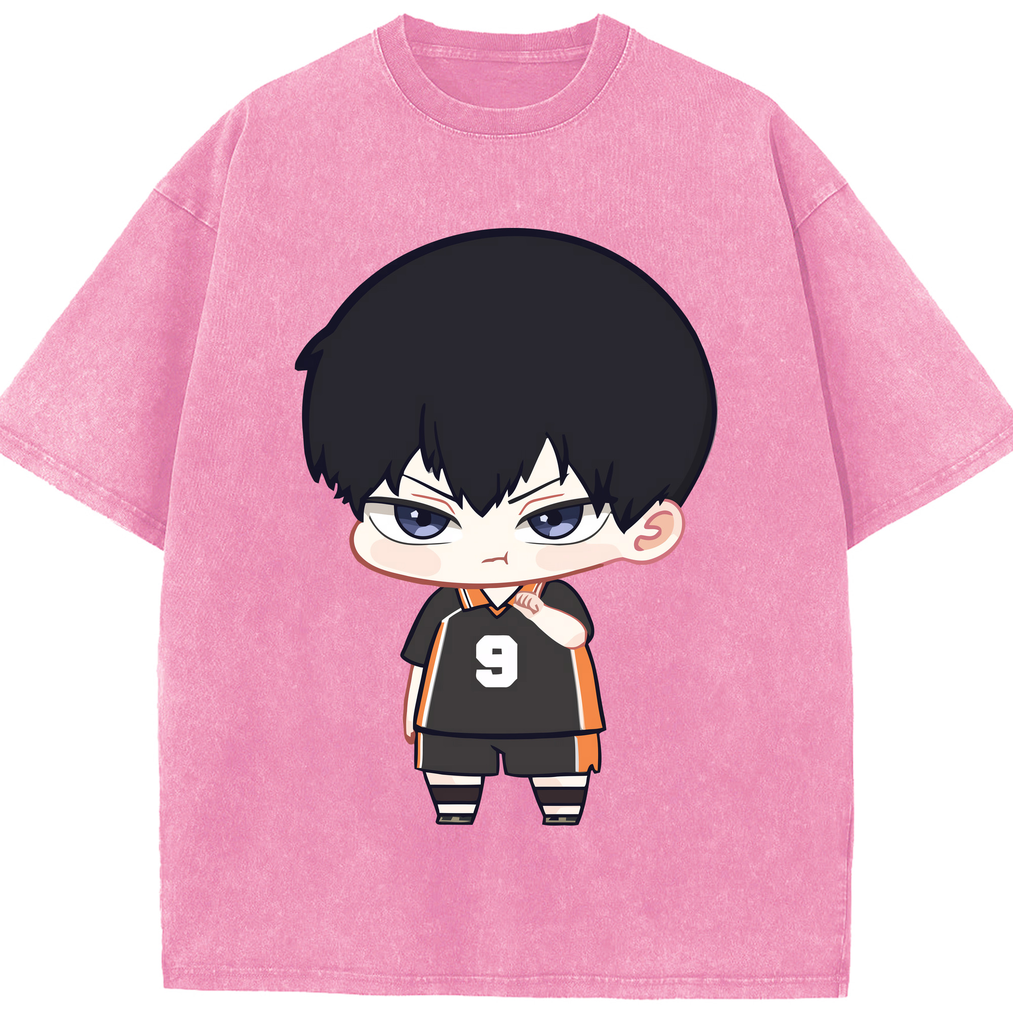 （画像用） ハイキュー!! Haikyu!! 綿100% ヴィンテージ風 半袖Tシャツ（フロントプリント）